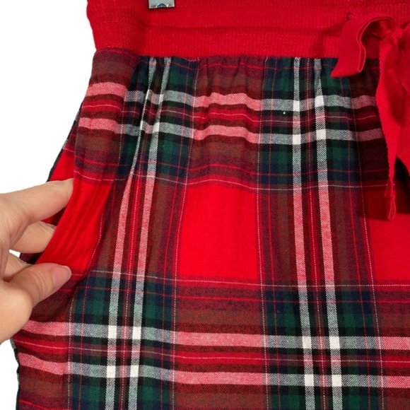 New Stars Above Perfect Cozy Flannel Red Plaid Pajama  bottom NWT - Picture 7 of 8